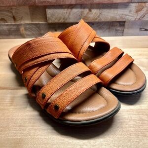 Ariat Orange Leather Sandals, like new. The straps are not adjustable